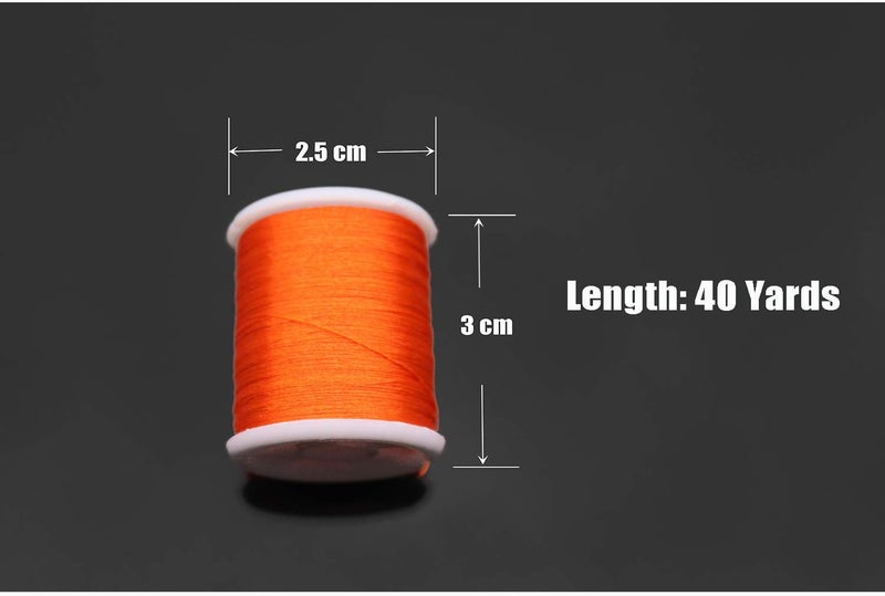 Tigofly 12 pcs 40 Yards Fly Tying Floss Thread 150D Silky Yarns Salmon Trout Fly Fishing Tying line Materials (12 Bright Colors) - Image 5